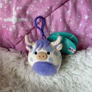 NWT 3.5” Conway the purple highland cow Squishmallows Clip